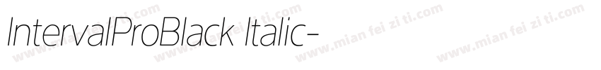 IntervalProBlack Italic字体转换